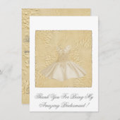 私のパーソナライズされた花嫁のメイドになってくれてありがとう 招待状 (正面/裏面)