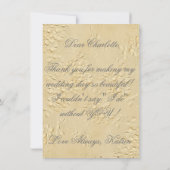私のパーソナライズされた花嫁のメイドになってくれてありがとう 招待状 (裏面)