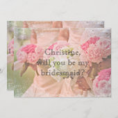 私のパーソナライズされた花嫁のメイドは? 招待状 (正面/裏面)