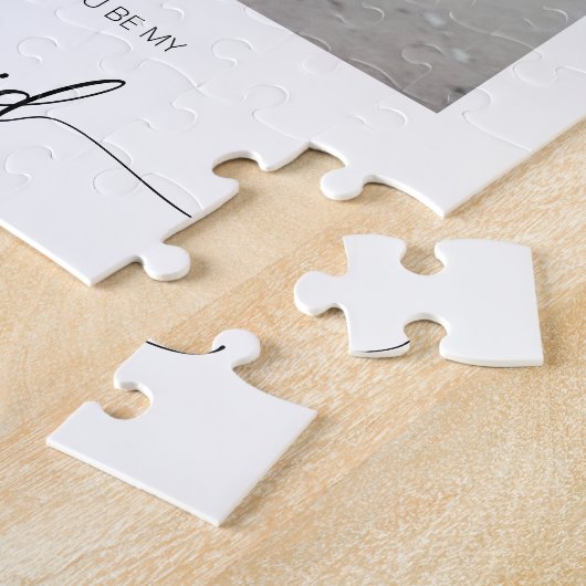 私のパーソナライズされた花嫁の付き添いの写真に ジグソーパズル (側面)