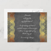 私のパーソナライズされた花嫁素朴のポストに入ってくれないか インビテーションポストカード (正面/裏面)