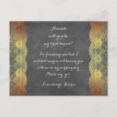 私のパーソナライズされた花嫁素朴のポストに入ってくれないか インビテーションポストカード (正面)