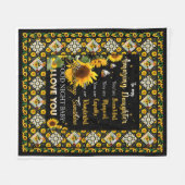 私のパーソナライズされた驚くべき娘ひまわり フリースブランケット (正面(横))