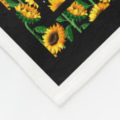 私のパーソナライズされた驚くべき娘ひまわり フリースブランケット (角)