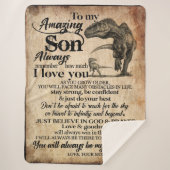 私のパーソナライズされた驚くべき息子への手紙 シェルパブランケット (正面)