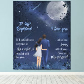 私のパーソナライズされたBoyFriend毛布へ キャンバスプリント (インサイチュ (ウッドフロア))