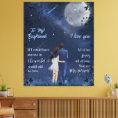 私のパーソナライズされたBoyFriend毛布へ キャンバスプリント (インサイチュ (リビング))