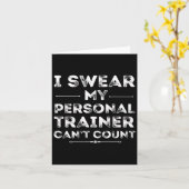 私のパーソナルトレーナーはジムおもしろいトレーニングを数えられない カード (黄色い花)