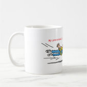 私のパーソナルトレーナーは骨のために働きます コーヒーマグカップ (左)