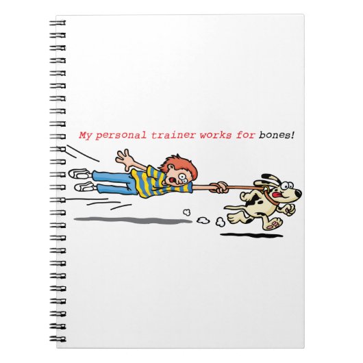 私のパーソナルトレーナーは骨のために働きます ノートブック (正面)