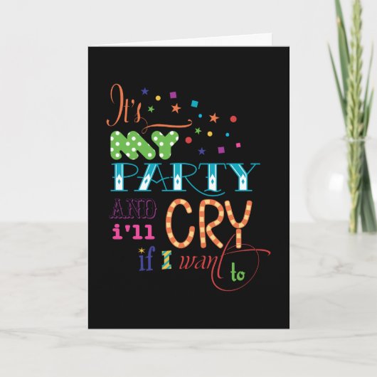 私のパーティーだ泣きたもしい招待状 招待状 (正面)