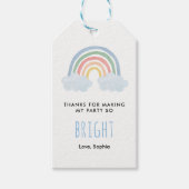 私のパーティーをこんなに明るい虹色にしてくれてありがとう ギフトタグ (正面)