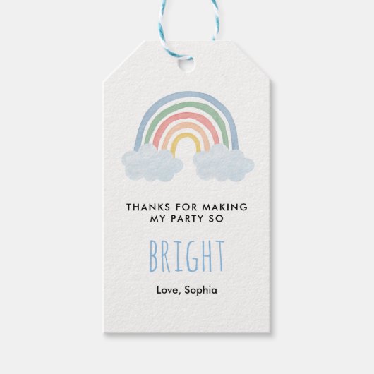 私のパーティーをこんなに明るく彩ってくれてありがとう ギフトタグ (正面)