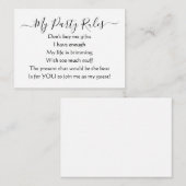 私のパーティーエレガントギフトの詩の囲いカードなし エンクロージャーカード (正面/裏面)