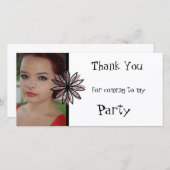 私のパーティー来フォトカードに感謝 サンキューカード (正面/裏面)