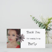 私のパーティー来フォトカードに感謝 サンキューカード (スタンド正面)