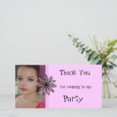 私のパーティー来フォトカードに感謝 サンキューカード (スタンド正面)