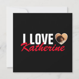 私のパートナーのカスタム写真ハートとテキストを愛している シーズンカード