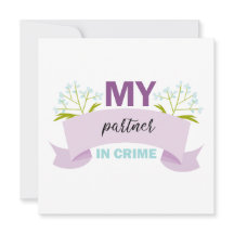 私のパートナーの犯罪フレンドシップフラットホリデーカード