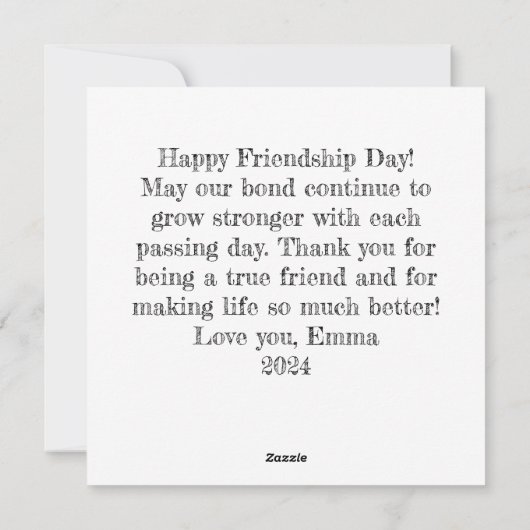 私のパートナーの犯罪フレンドシップフラットホリデーカード シーズンカード (裏面)