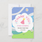 私のパー来ティー子供パーティーに感謝 サンキューカード (正面)