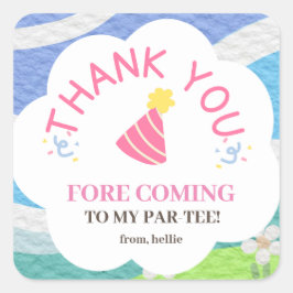 私のパー来ティー子供パーティーに感謝 スクエアシール