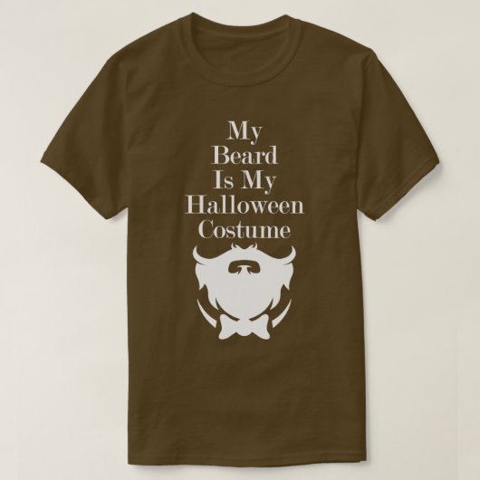 私のヒゲはハロウィーンのコスチュームに必須のTシャツ Tシャツ (デザイン正面)