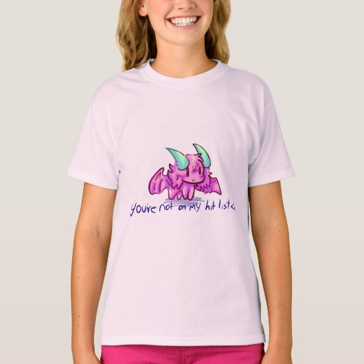 私のヒットリストにないピンクのドラゴンティー Tシャツ (正面)