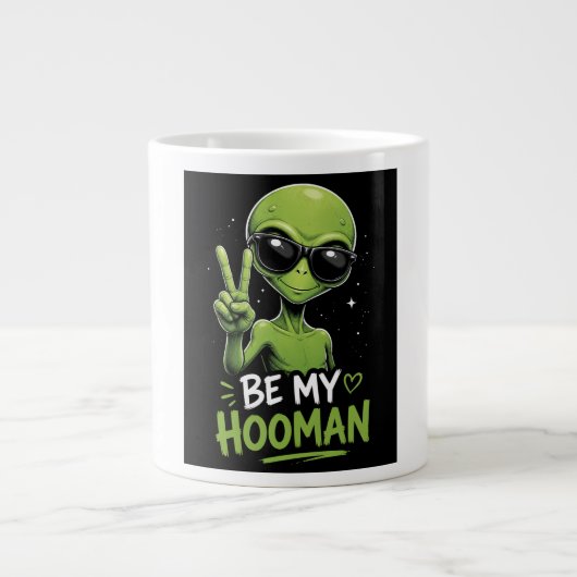 私のヒトになってください 👽 ジャンボコーヒーマグカップ (正面)