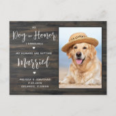 私のヒューマンズが結婚するよ！QRコード付きペットウェディング インビテーションポストカード (正面)