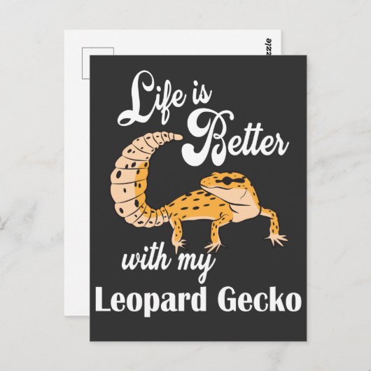 私のヒョウのゲッコは人生が良い ポストカード (正面/裏面)