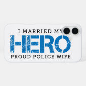私のヒーローと結婚しました - 警察官の妻 iPhoneケース (裏面横)