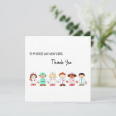 私のヒーローに感謝するスクラブ衣服 カード (スタンド正面)