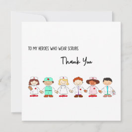 私のヒーローに感謝するスクラブ衣服 カード