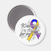 私のヒーローのためにリボンを被った膀胱がん マグネット (正面/裏面)