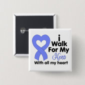 私のヒーローのために歩く胃がん 缶バッジ (正面&裏面)