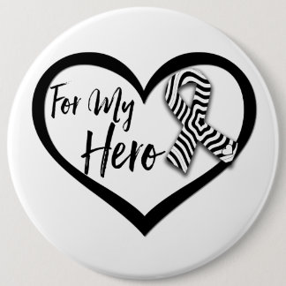 私のヒーローのためのゼブラ認識度リボン 缶バッジ