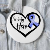 私のヒーローのためのペリウィンクル認識度リボン 缶バッジ (インサイチュ)