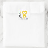 私のヒーローのための小児癌金ゴールドハートリボン ラウンドシール (バッグ)