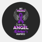 私のヒーローは今の私のエンジェルアルツハイマー認識度 ラウンドシール (正面)