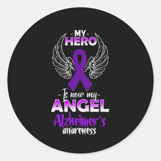 私のヒーローは今の私のエンジェルアルツハイマー認識度 ラウンドシール (正面)