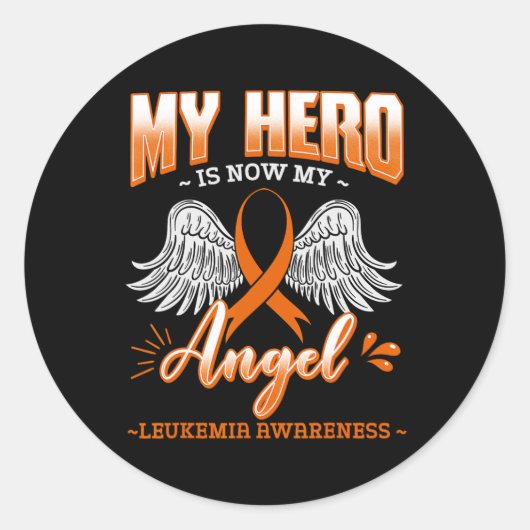 私のヒーローは今、私の天使の白血病の骨髄片である ラウンドシール (正面)