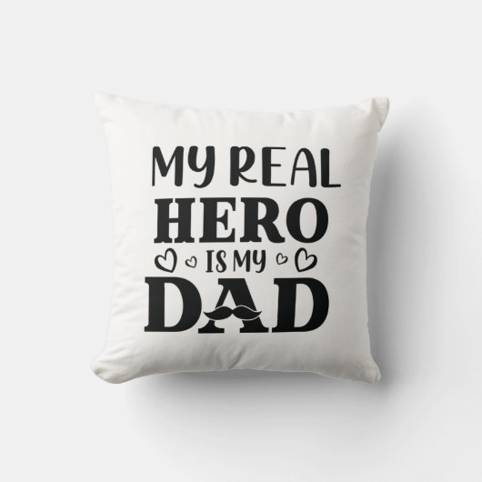 私のヒーローは実在パパギフトが私のヒーローである クッション (正面)