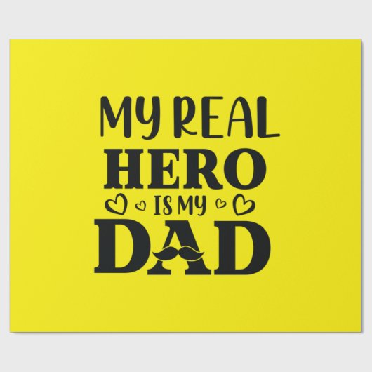 私のヒーローは実在パパギフトが私のヒーローである ラッピングペーパー (フラット)