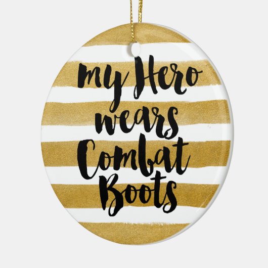 私のヒーローは戦闘靴を履いている – 写真 セラミックオーナメント (左)