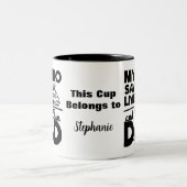 私のヒーローは救生きていて、私は彼をパパと呼ぶ ツートーンマグカップ (中央)