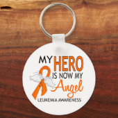 私のヒーローは私の天使の白血病 キーホルダー (正面)