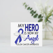私のヒーローは私の天使の結腸がん ポストカード (スタンド正面)