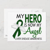 私のヒーローは私の天使の肝臓の病気である ポストカード (正面/裏面)