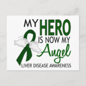私のヒーローは私の天使の肝臓の病気である ポストカード (正面)